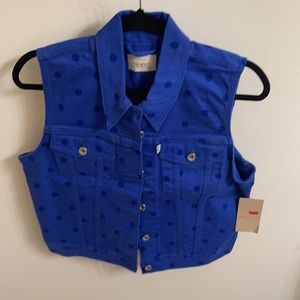 Levi’s Vest Jean Jacket Size L Color Blue